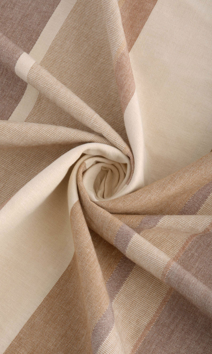 Cotton Curtains (Beige/ Brown) Extra Long Short Wide