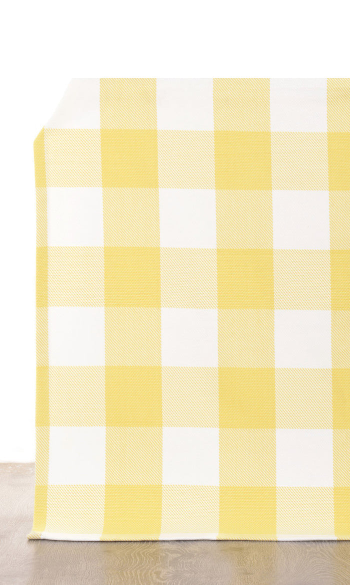 Buffalo Check Drapes (Lemon Yellow/ White)