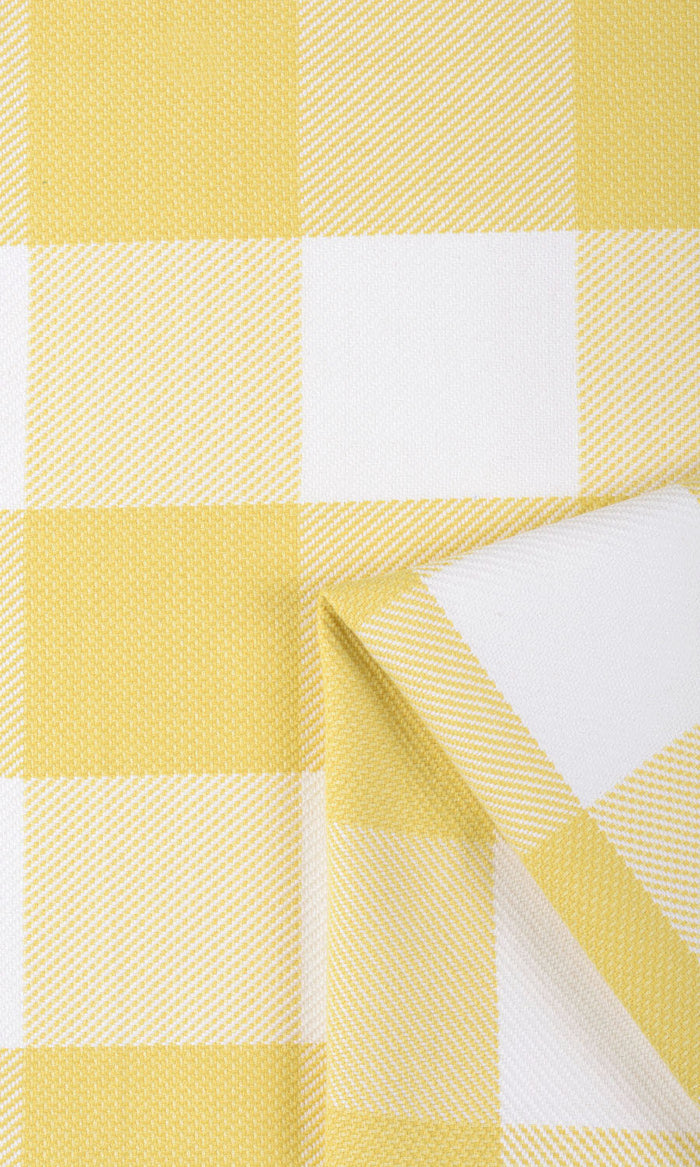 Buffalo Check Any Size Style Curtains (Lemon Yellow/ White)
