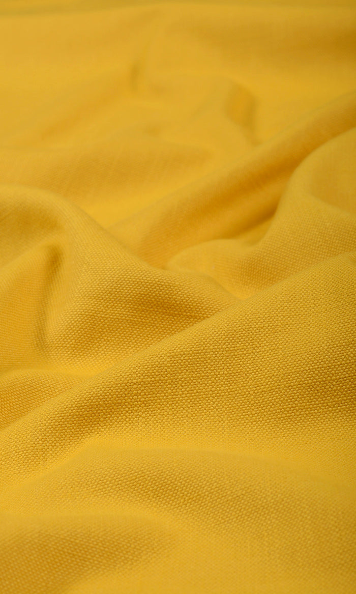 Solid Textured Pinch Pleat, Rod Pocket, Eyelet Curtains (Yellow)