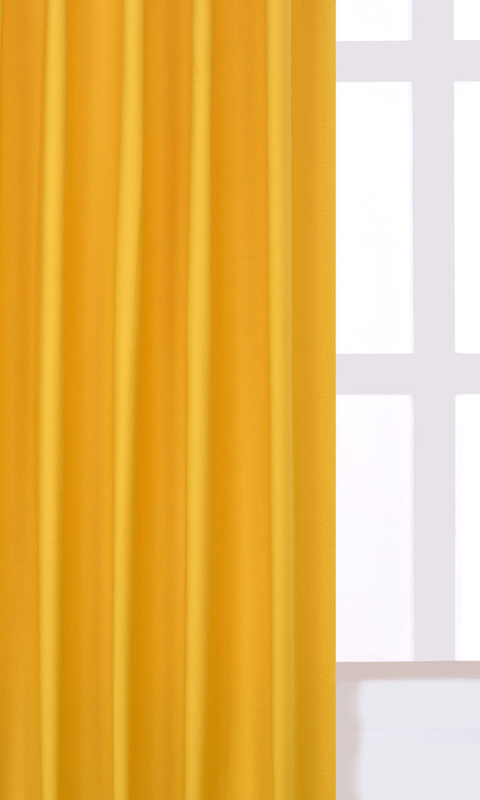 Solid Textured Made-to-Measure Curtains (Yellow)