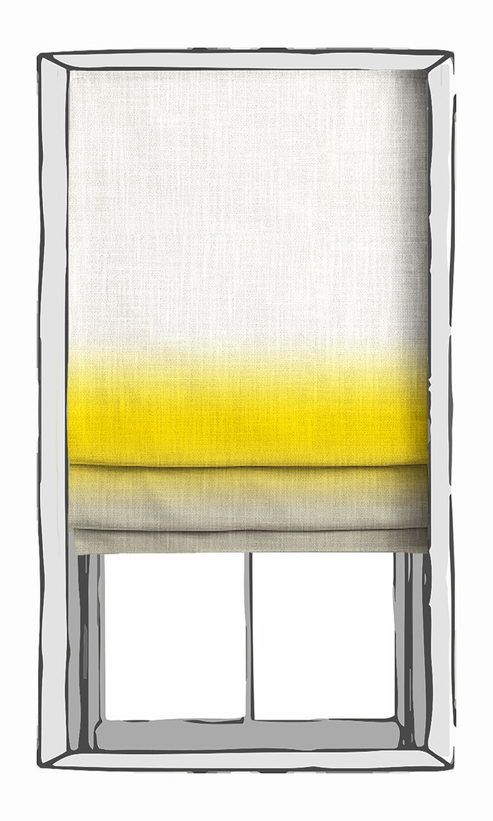 3-Tone Ombre Drapery for Living, Bedroom, Kitchen, Bathroom (Yellow/ Beige)