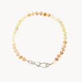 Sunset Multicolour Beaded Mood Bracelet in sterling silver with brilliant diamonds