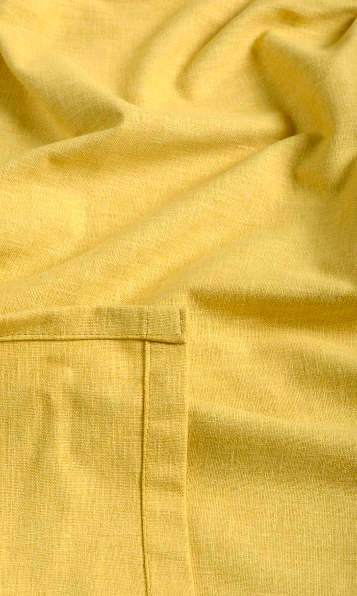 Poly-Cotton Fabric By the Metre for Curtains & Drapes (Cornflower Yellow)