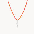 sunspell memory braided cord necklace -sterling silver, braided cord