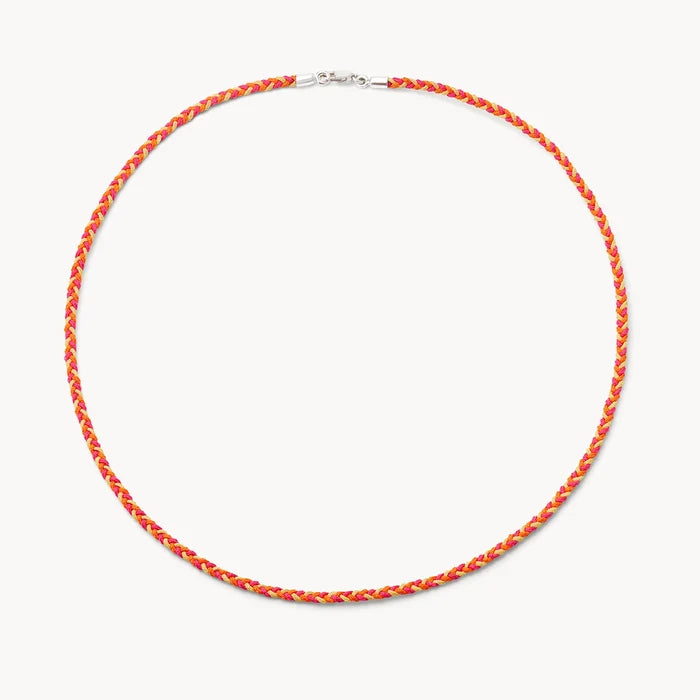 sunspell memory braided cord necklace -sterling silver, braided cord