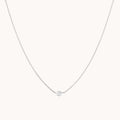 Supernova White Sapphire Necklace in sterling silver