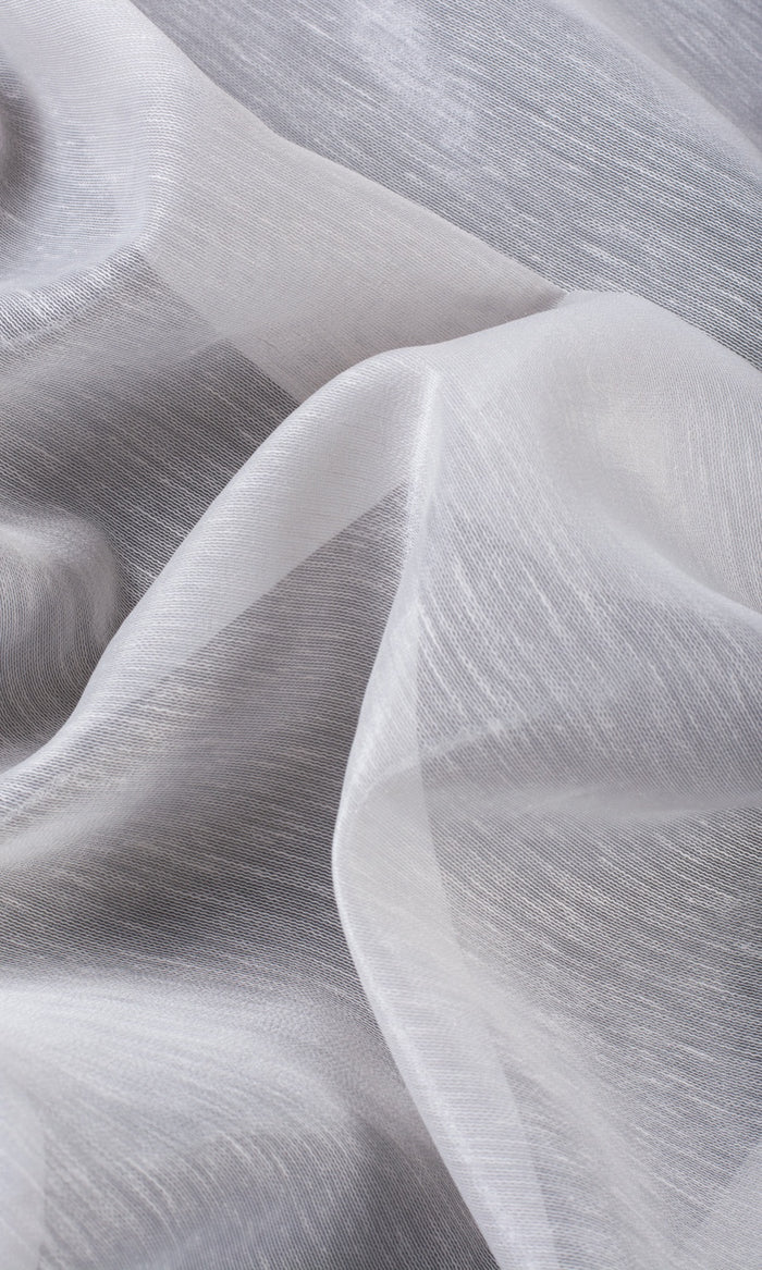 Plain Sheer Home Textile Fabric Material By the Metre (Light Grey)
