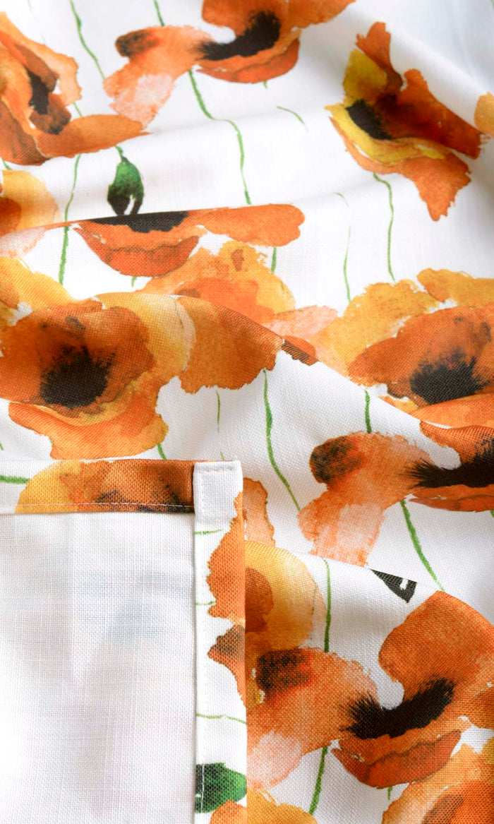 Floral Print Made-to-Measure Curtains (Orange/ Yellow)