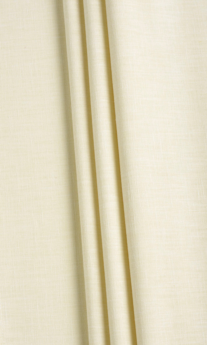Linen Texture Pinch Pleat, Rod Pocket, Eyelet Curtains (Warm Ivory)