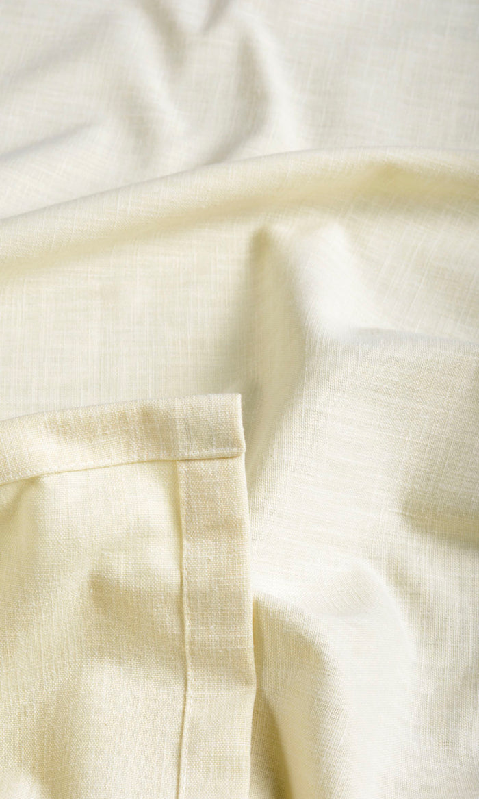 Linen Texture Made-to-Measure Curtains (Warm Ivory)