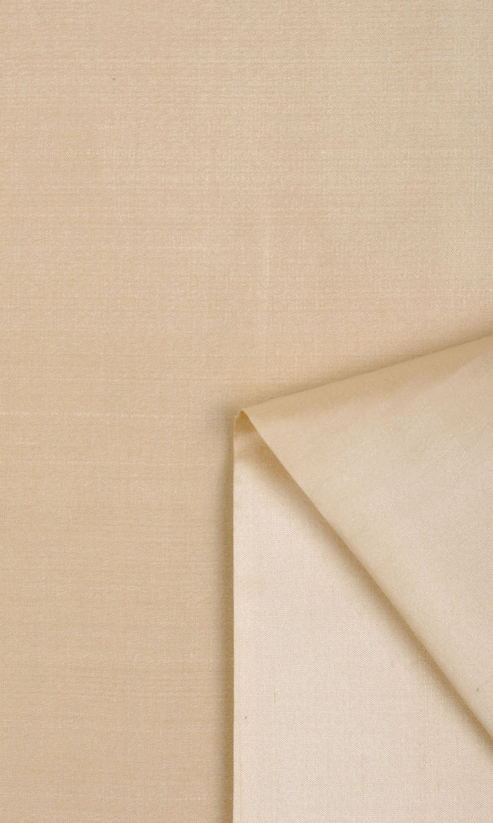 Shantung Silk Fabric By the Metre for Curtains & Drapes (Warm Ivory)