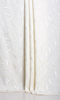 Floral Embroidery Home Décor Fabric By the Metre (White/ Cream)