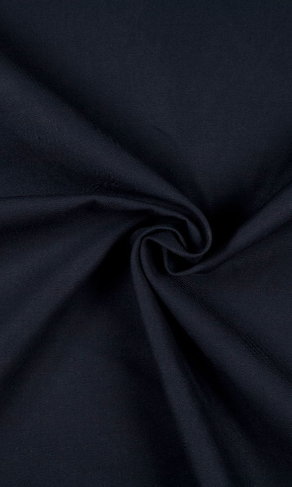 Cotton Curtain Panels (Navy Blue)