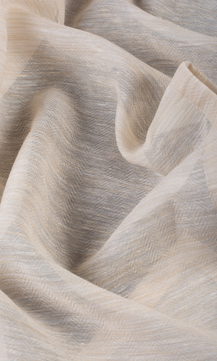Sheer Fabric Material By the Metre (Pale Beige)