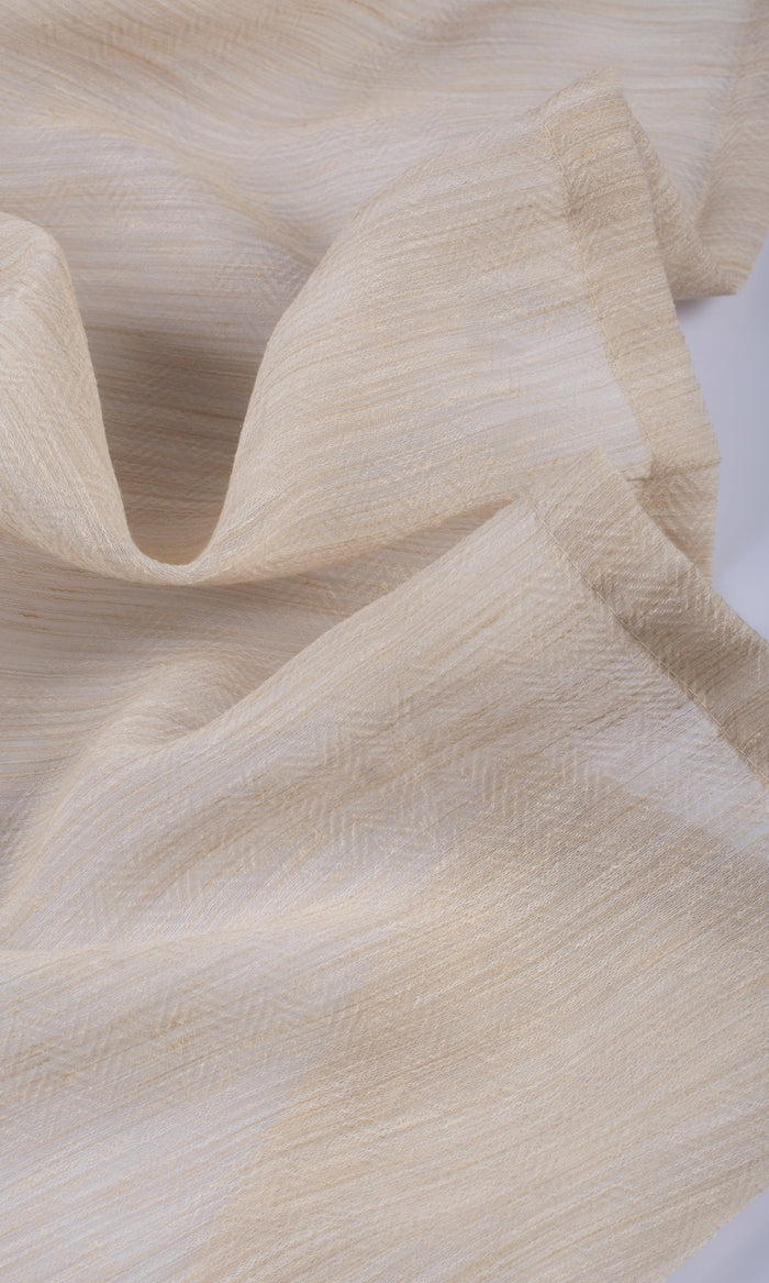 Sheer Fabric By the Metre for Curtains & Drapes (Pale Beige)
