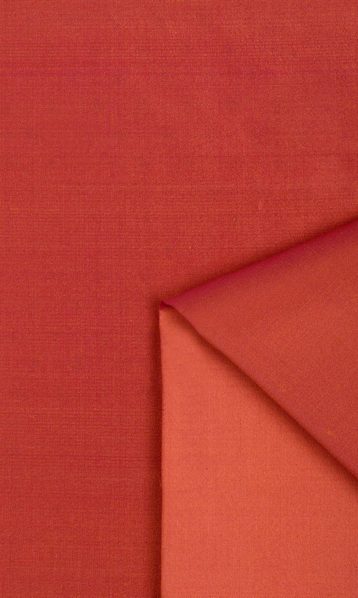 Shantung Silk Curtains (Brick Orange/ Red) Extra Long Short Wide