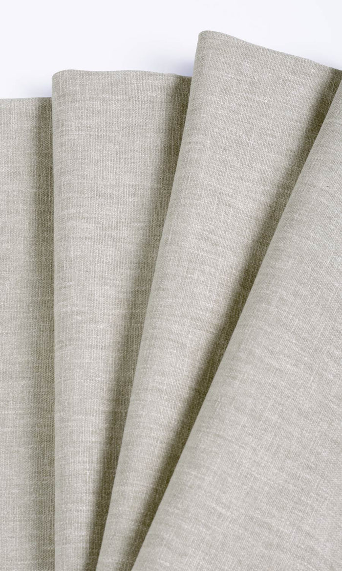 Poly-Cotton Blend Drapes for Living, Bedroom, Kitchen, Bathroom (Pale Grey-Beige)
