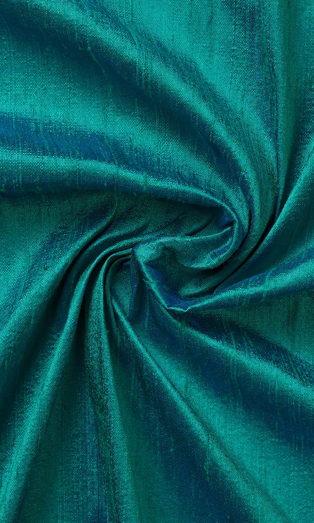 Dupioni Silk Curtains (Aqua Blue)