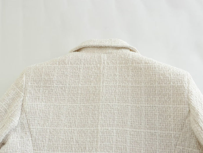 Textured Short Blazer.