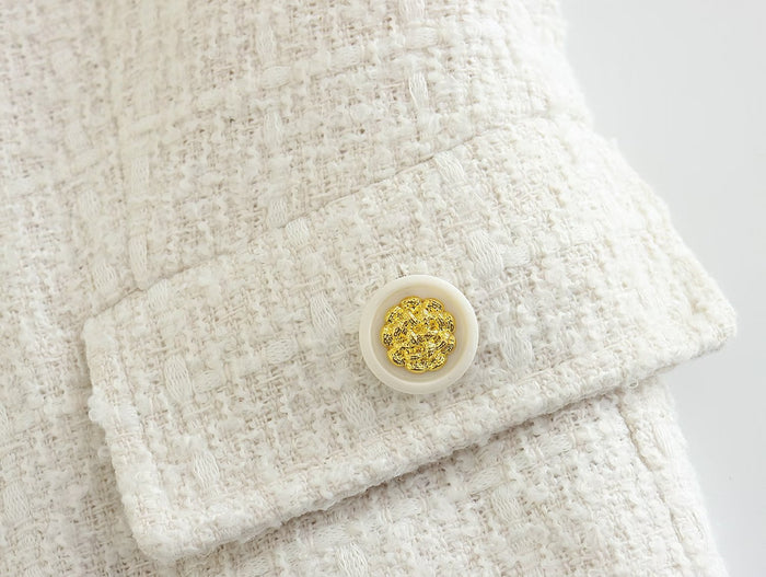 Textured Short Blazer.