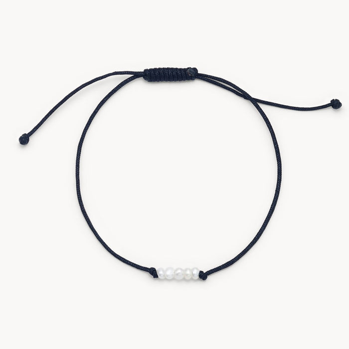 The Abacus Pearl Contemplation Cord Bracelet with black cord