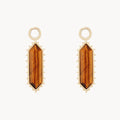 The Goddess Tiger's Eye Earring Charm in 10k yellow gold with tigers eye gemstone