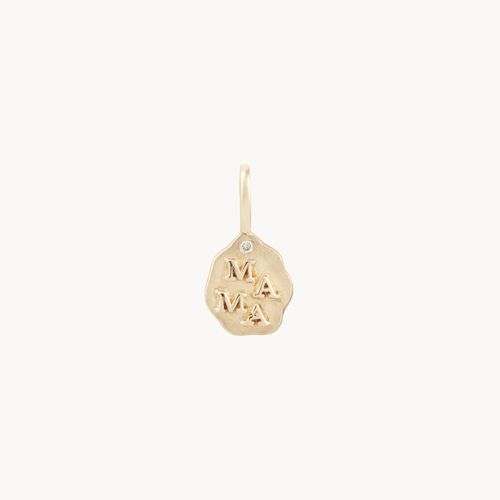 The Mama Charm in 10k yellow gold