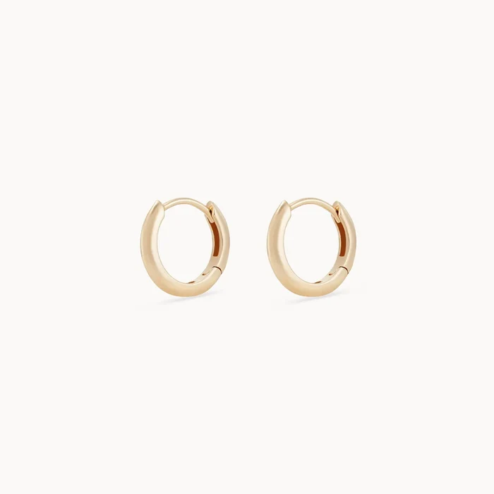 The Small Perfect Everyday Hoop in 14k yellow gold hoop