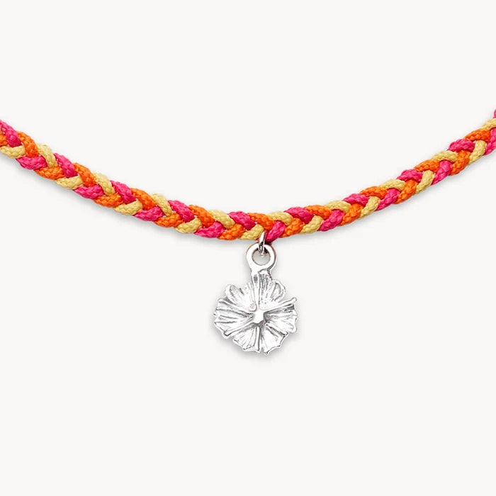 the wanderer's cord anklet trio - sterling silver, braided cord