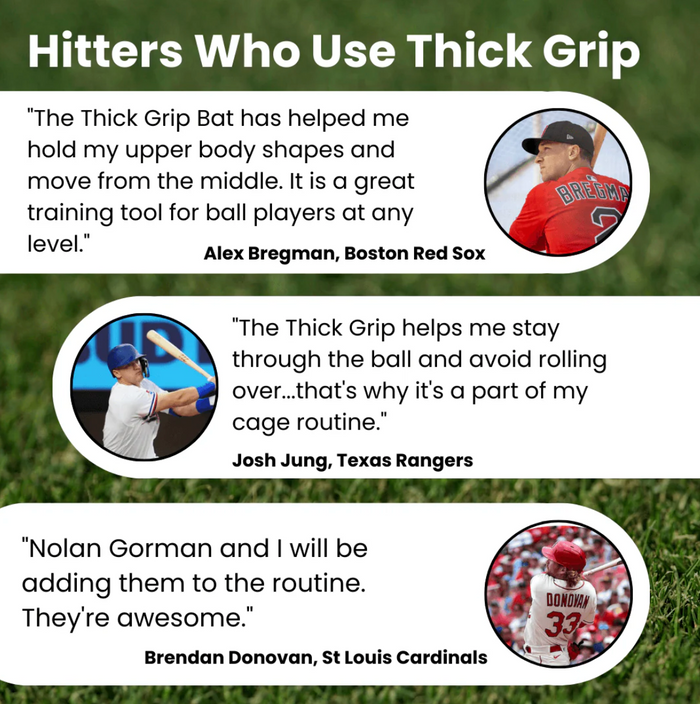 Thick Grip Adult One Hand Wood Bat by Stinger