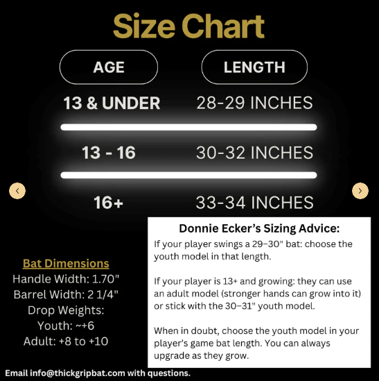 Thick Grip Youth Wood Bat by Stinger