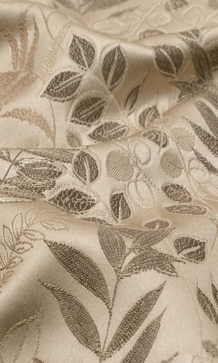 Botanical Home Textile Fabric Material By the Metre (Mocha Brown)