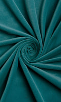 Velvet Home Décor Fabric By the Metre (Teal Blue/ Green)