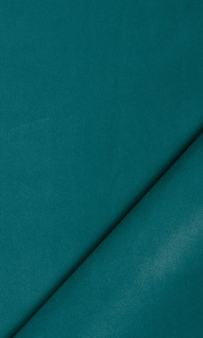 Velvet Home Textile Fabric Material By the Metre (Teal Blue/ Green)