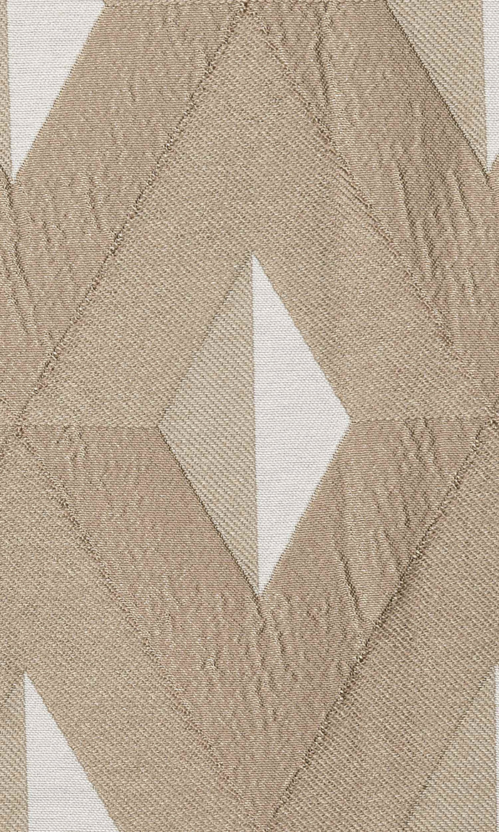 Geometric Home Textile Fabric Material By the Metre (Brown/ White)