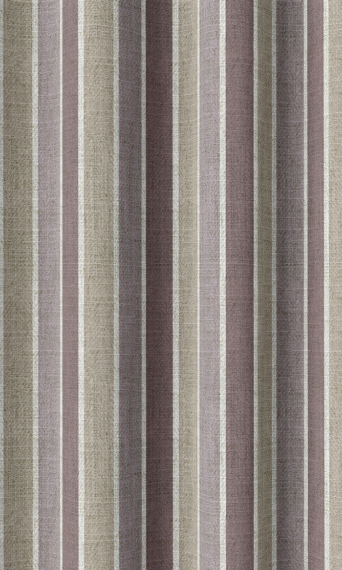 Striped Print Home Décor Fabric By the Metre (Lavender/ Beige)