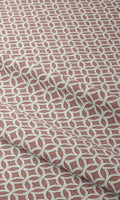 Geometric Print Curtains (Pink/ White)