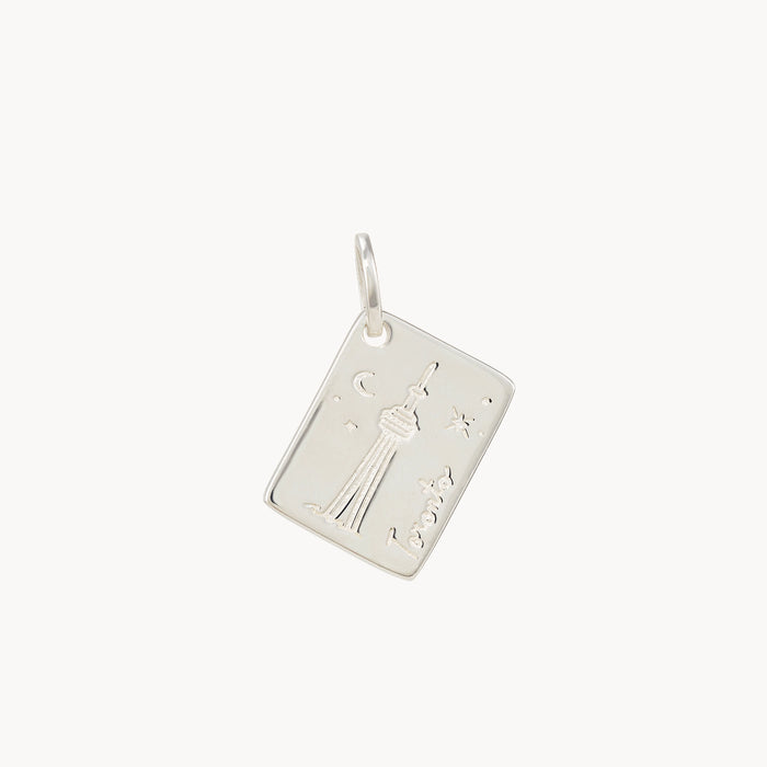 toronto postcard charm - sterling silver