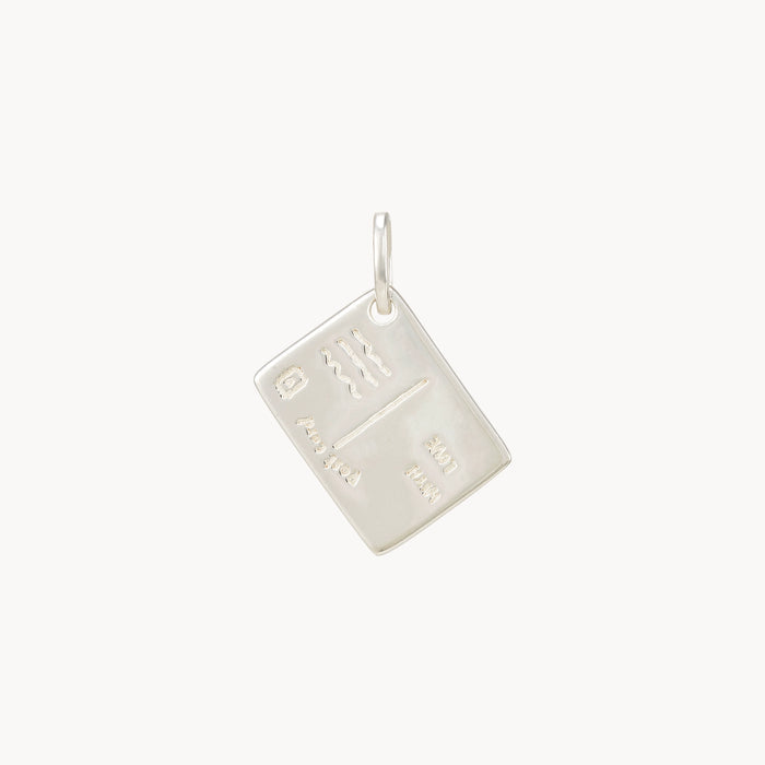 toronto postcard charm - sterling silver