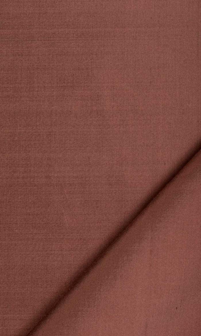 Shantung Silk Made-to-Measure Curtains (Cognac Red/ Brown)