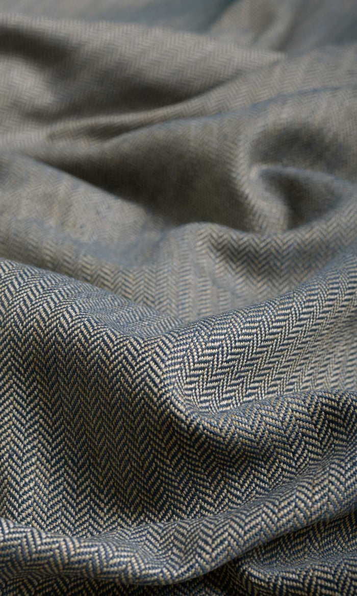 Herringbone Drapes (Navy Blue/ Brown/ Grey) Extra Long Short Wide