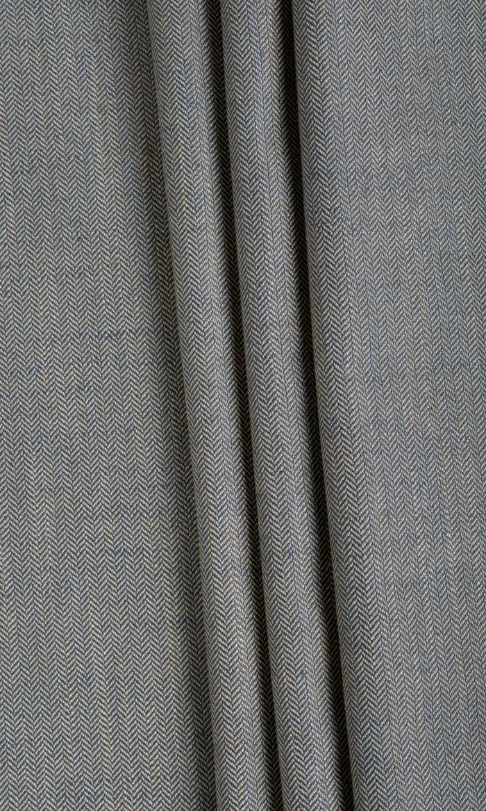 Herringbone Curtains / Drapes / Window Drapery Panels (Navy Blue/ Brown/ Grey)