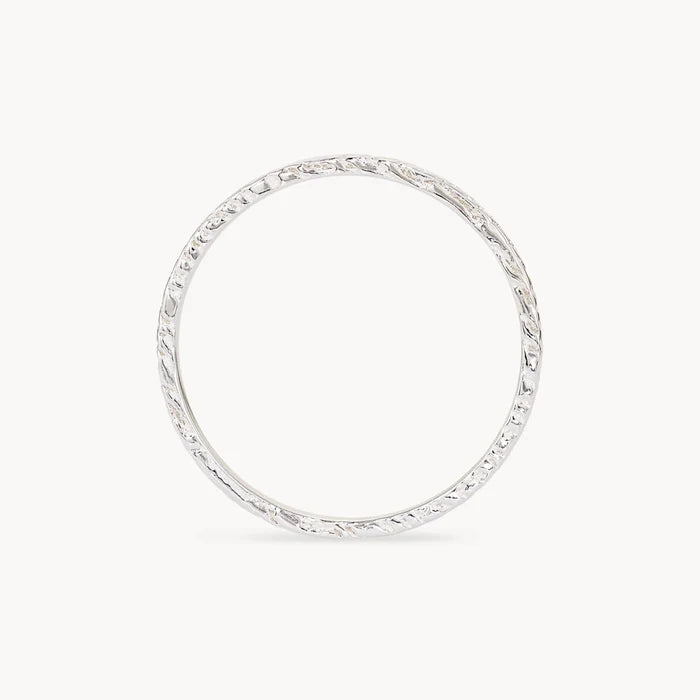 tree bark ring - sterling silver