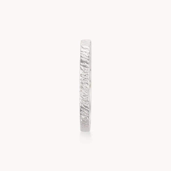 tree bark ring - sterling silver