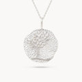 tree of life ancient coin medallion charm - sterling silver