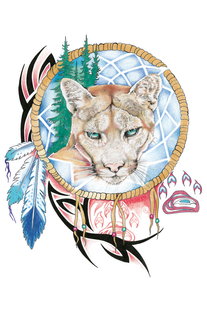 Hubert V. Billy Tribal Cat Wall Art | Native Art Canada