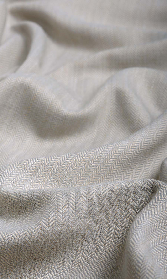 Herringbone Textured Curtains / Drapes / Window Drapery Panels (Pale Grey)