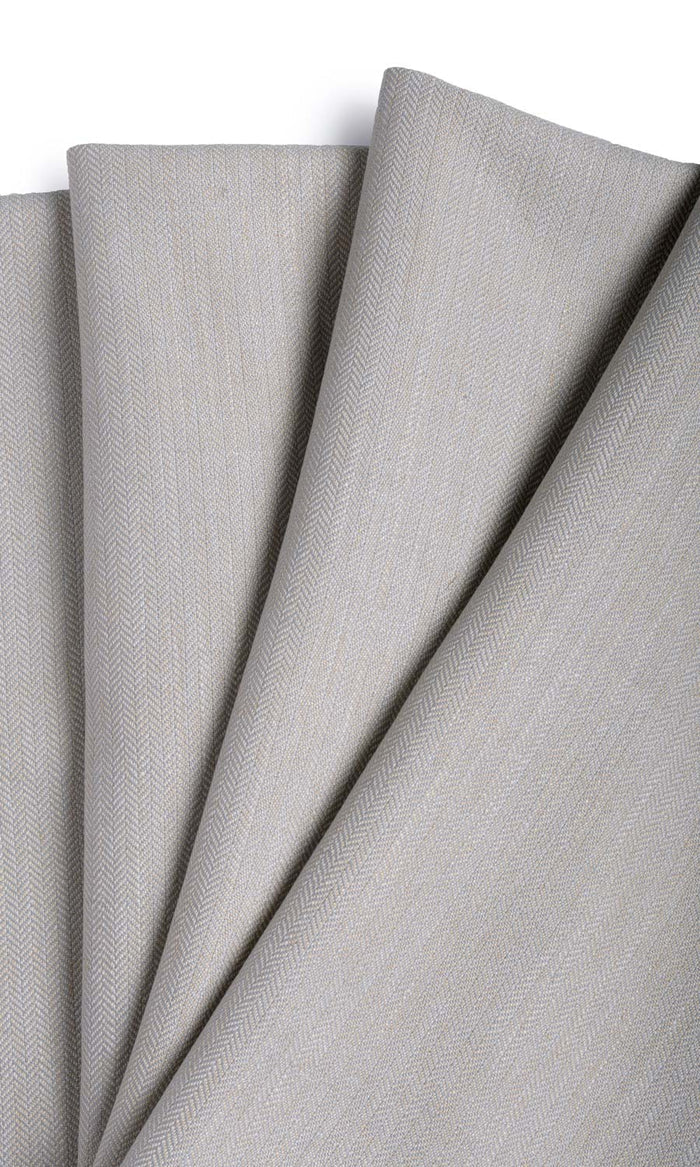 Herringbone Textured Made-to-Measure Curtains (Pale Grey)