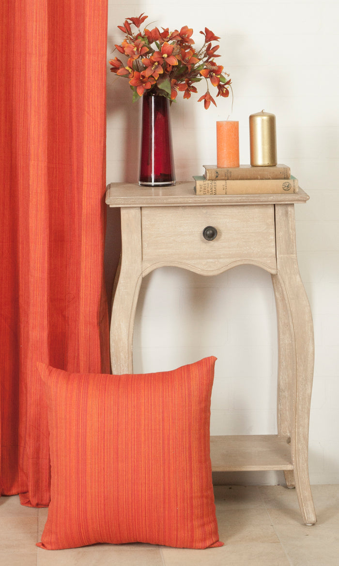 Cotton Curtain Panels (Orange) Extra Long Short Wide